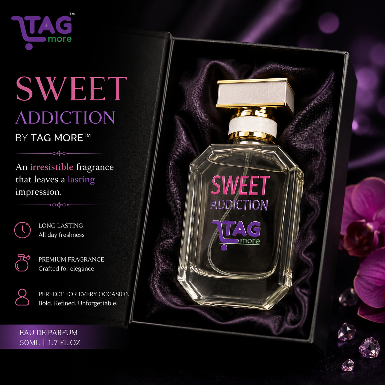 TAG more™ Sweet Addiction Perfume for Men | Long Lasting Premium Fragrance