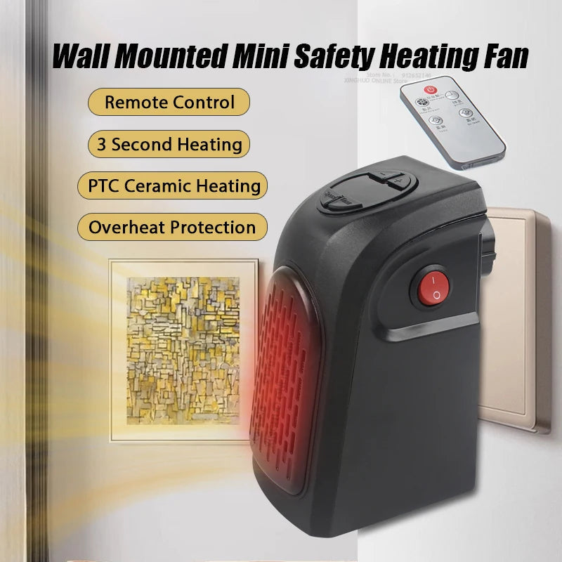 TAG more™  Portable Electric Wall Heater | Mini Plug-In Room Warmer & Heating Stove - TAG more