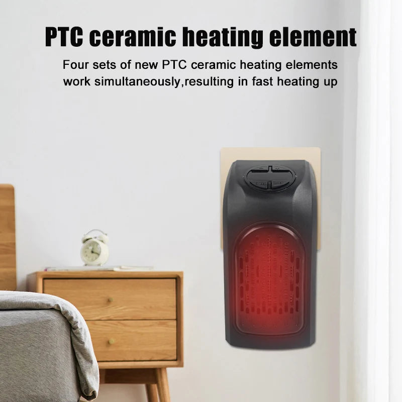 TAG more™  Portable Electric Wall Heater | Mini Plug-In Room Warmer & Heating Stove - TAG more