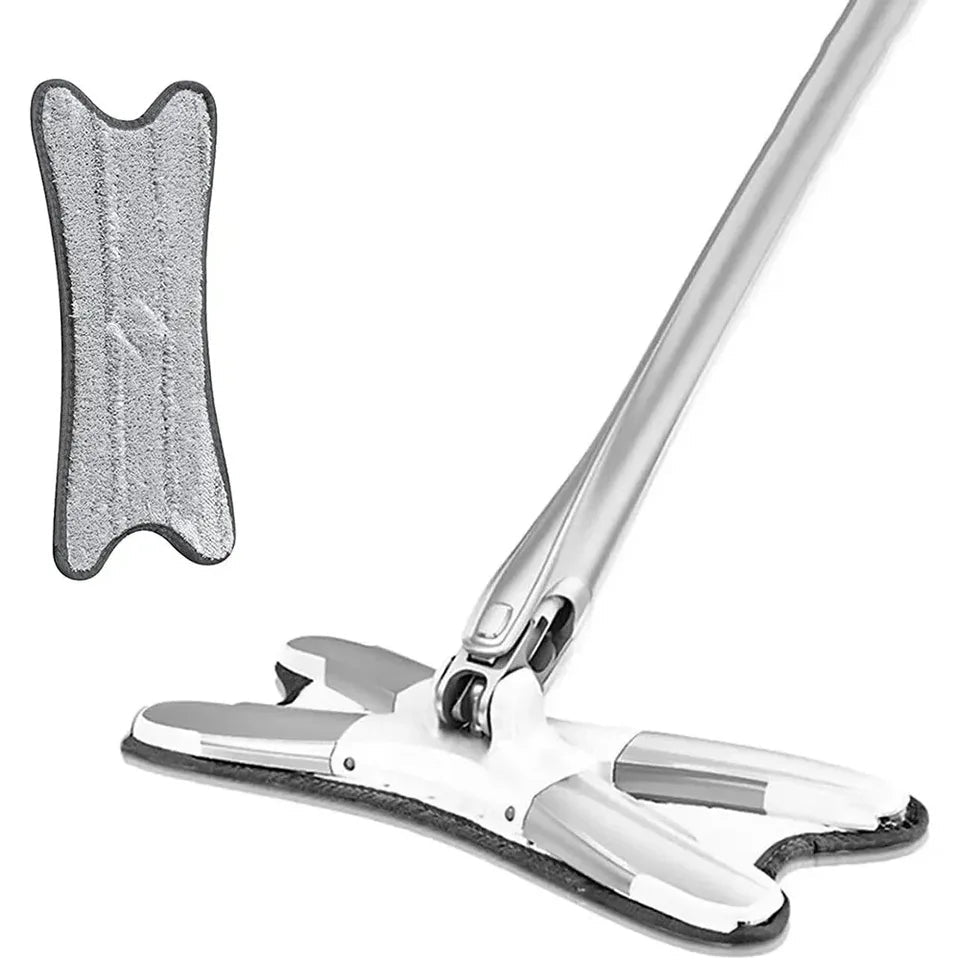 TAG more™  X-Type Floor Mop 360° Rotatable Hand-Free Squeeze Mop | Wet & Dry Cleaning Tool - TAG more