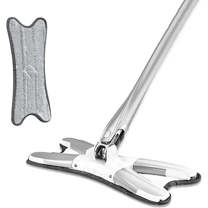 TAG more™  X-Type Floor Mop 360° Rotatable Hand-Free Squeeze Mop | Wet & Dry Cleaning Tool - TAG more