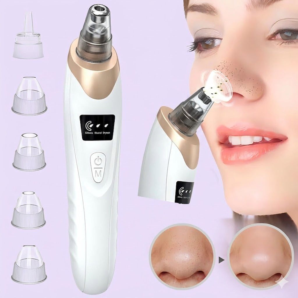 TAG more™ Derma Suction Rechargeable Blackhead Remover | 5 Suction Levels Pore Vacuum Cleaner - TAG more