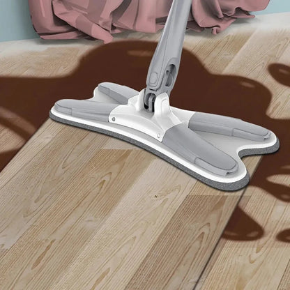 TAG more™  X-Type Floor Mop 360° Rotatable Hand-Free Squeeze Mop | Wet & Dry Cleaning Tool - TAG more