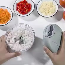 TAG more™ Easy Spin Quick Cutter | Manual Vegetable, Fruit, Onion & Nut Chopper - TAG more