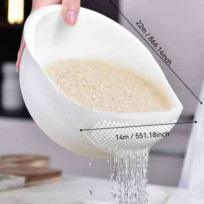 TAG more™ Plastic Rice Washing Bowl Colander | Fruit & Vegetable Drain Basket - TAG more