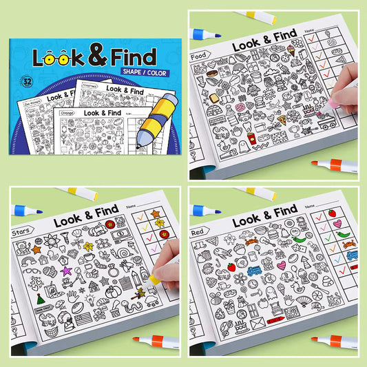 TAG more™ Children’s Search & Find Activity Book | Focus, Visual Perception & Coloring - TAG more