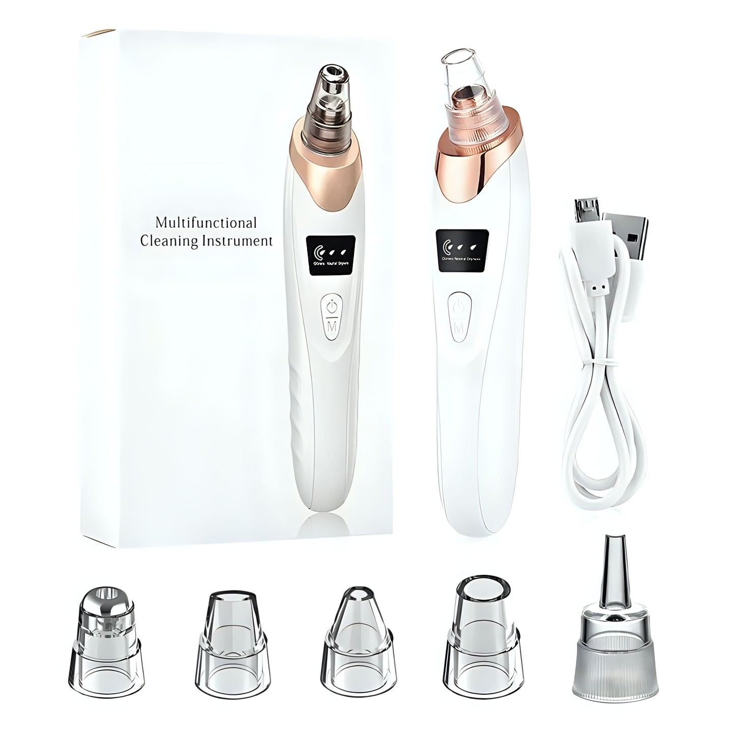 TAG more™ Derma Suction Rechargeable Blackhead Remover | 5 Suction Levels Pore Vacuum Cleaner - TAG more