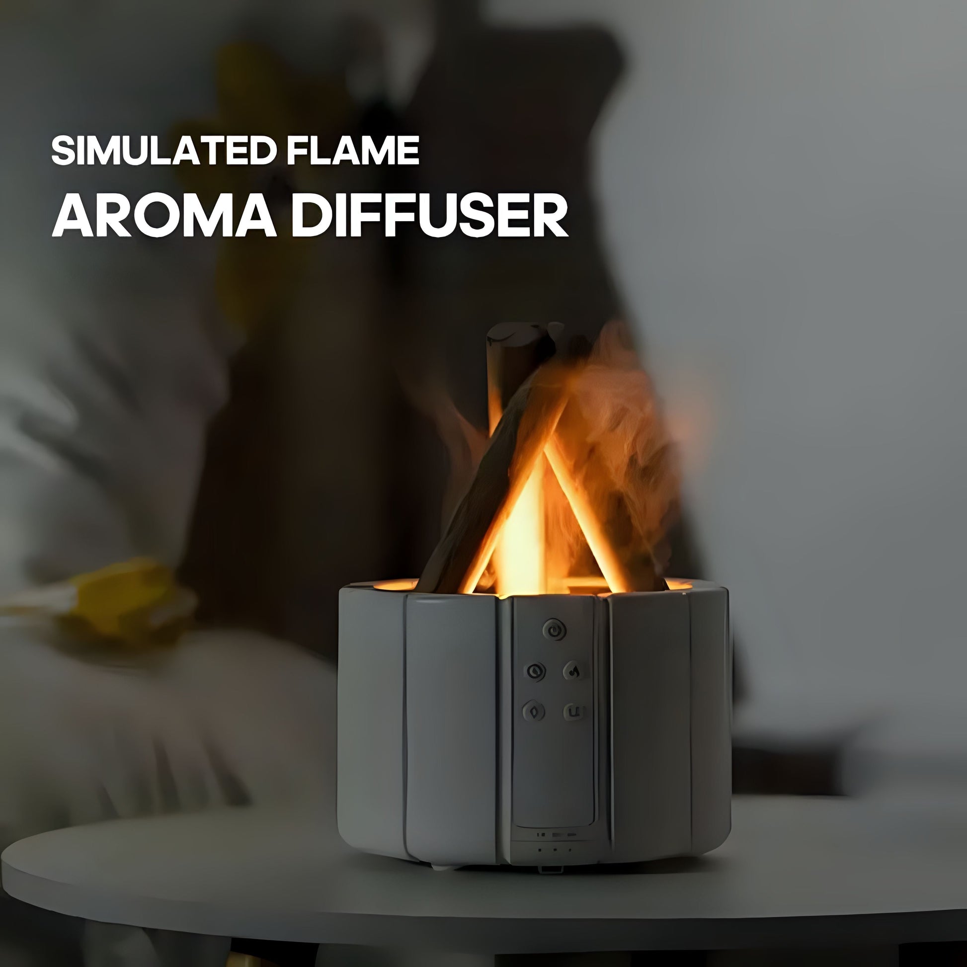 TAG more™  H9 Bonfire Aroma Diffuser & Ultrasonic Flame Humidifier, LED Campfire with Remote (USB) - TAG more